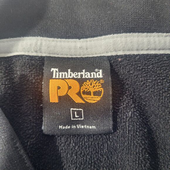 Timberland Pro Original Fit Sweatshirt Men Large 1/4 Zip Fleece Black - Picture 4 of 6